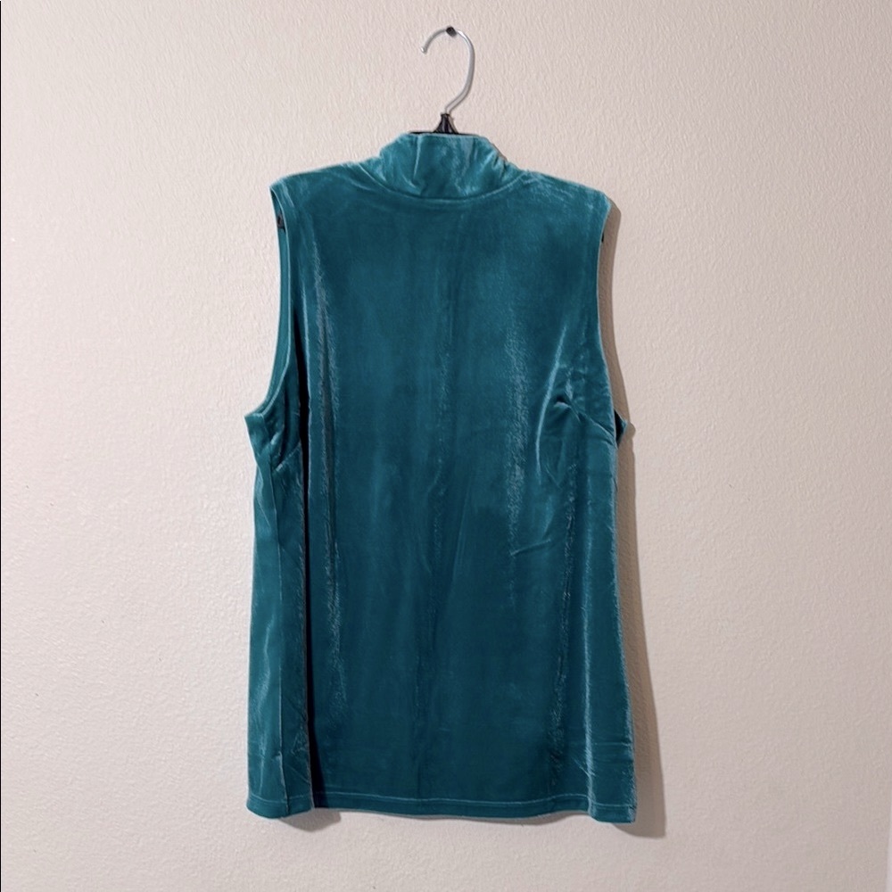 INC Velvet mock neck sleeveless top